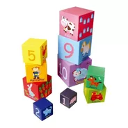 Cubos Apilables X10 Con Números Varios Modelos Classic World