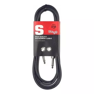 Cable Stagg Plug Plug De 3 Metros Sgc3 Color Negro