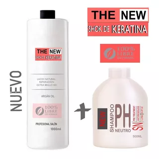 Shock De Keratina Sin Formol Bio 1 Litro + Shampoo Neutro
