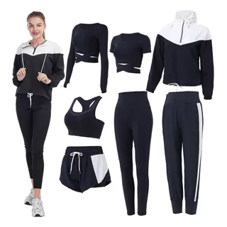 Conjunto Deportivo Dama X7 Calza Top Short Legging - El Rey