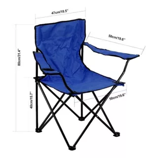 Cadeira Camping Pesca Dobrável - Azul