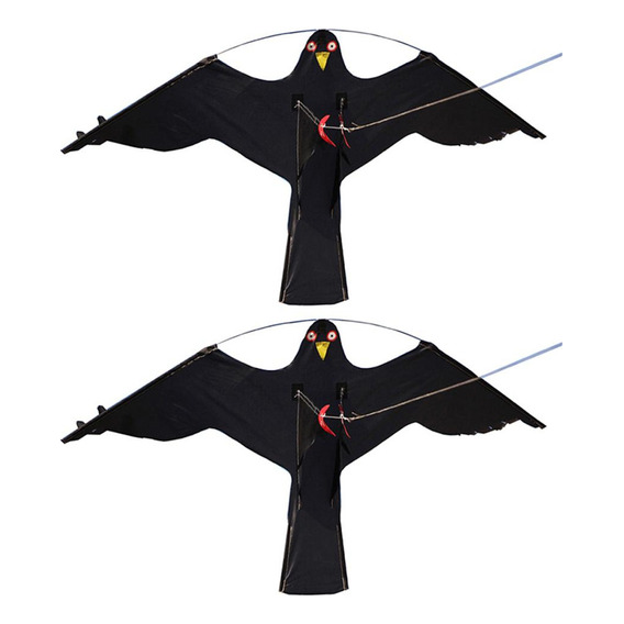 2x # 2 Bird Scarer Kite Disuasivo Estanque De Jardín Bird