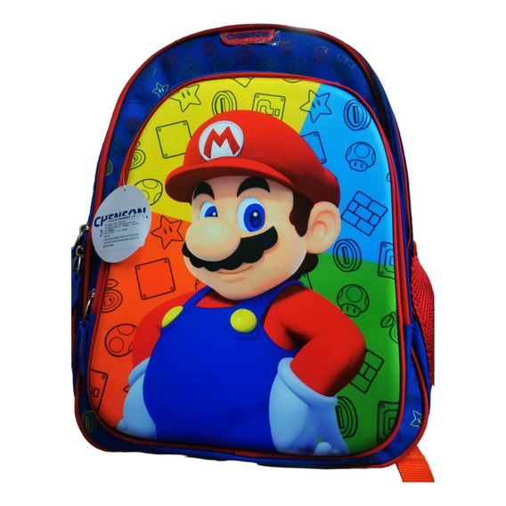 Mochila Escolar Mario Bros Super Mario Nuevo Niños Surtido 