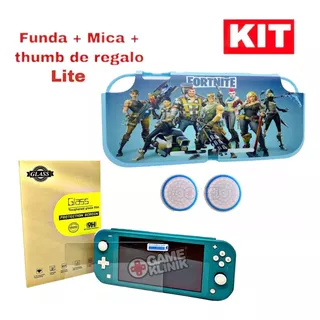 Kit Nintendo Switch Lite Case Protector + Mica Fornite 03