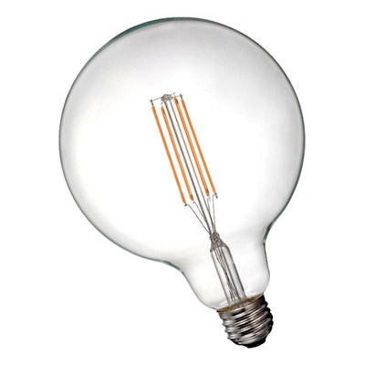 Lampara Globo G125 Led 8w Filamento Vidrio Claro Vintage 