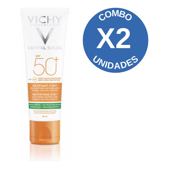 Pack X2 Vichy Capital Soleil Fps50 Matificante 50 Ml
