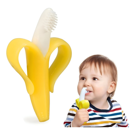 Cepillo Banana De Dientes Bebes De Silicona