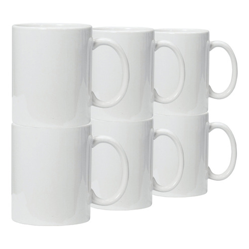 Taza Blanca 11oz Para Sublimación Tlp Sublimar 24 Brillante Color Blanco