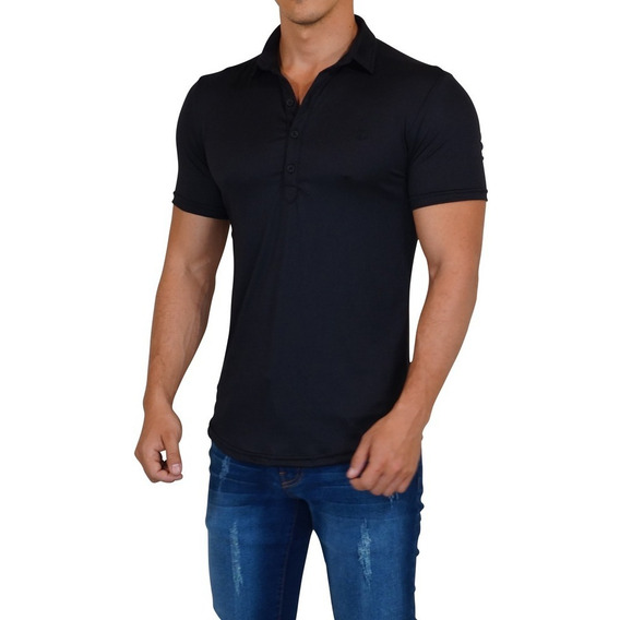 Playera John Leopard Luxe Polo Manga Corta Slim Fit Full