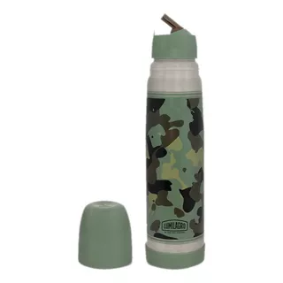 Termo Luminox Lumilagro Camuflado Acero Inoxidable 1 Lts Color Verde Oscuro Camuflado