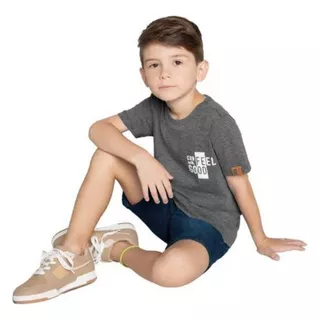 Conjunto Infantil Camiseta Bermuda 84690 - Malwee Carinhoso