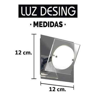 Aplique 1 Luz Led Sun Moderno 10w Pontente Acero Acrilico