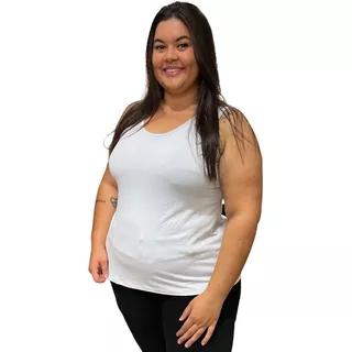 Blusa Regata Plus Size Feminina Moda Fitness Linha Casual