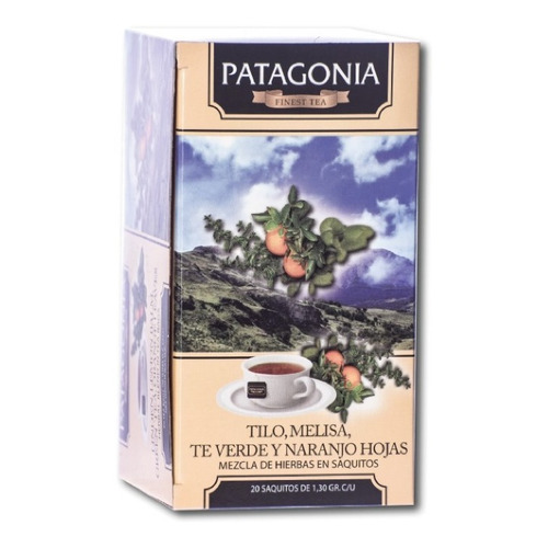 Te Patagonia Premium X 20 Saq. Tilo Té Verde Melisa Patagonia Finest Tea Premium Saquitos - Blend - 20 - Unidad - 1 - 40 g