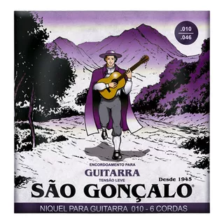 Encordoamento Níquel 010 Leve Para Guitarra - São Gonçalo   