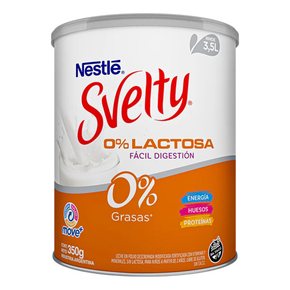 Leche Infantil Nestle Svelty Sin Lactosa. Lata X350g. Sabor Sin Lactosa