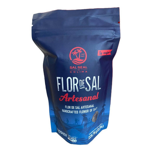 Flor De Sal Gourmet 100% Natural De Colima Ziploc 0.5 Lb