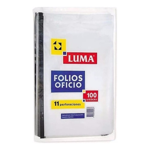 Folio Borde Negro Luma Oficio Standard X100 Unidades