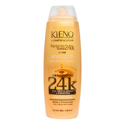 Shampoo Kleno Egyptian Gold Oro Liquido 24k Keratina X 350