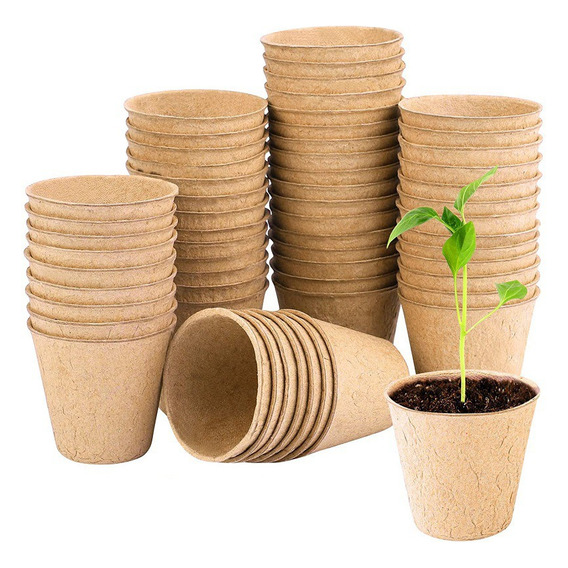 50 Unidades Macetas De Vivero Biodegradables Para Plantas