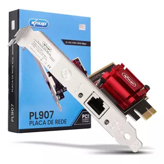 Placa De Rede Pci 1x Express 2.1 Adaptador Receptor Rj45