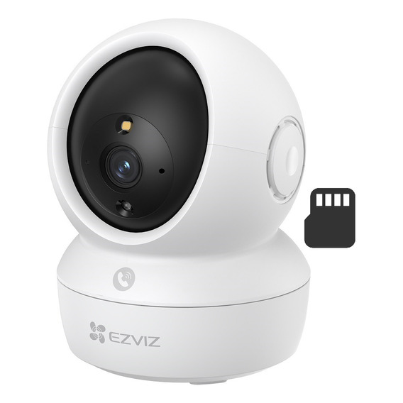 Ezviz H6c Pro 64gb, Cámara De Seguridad Wifi 2mp 1080p, 360° Color Blanco