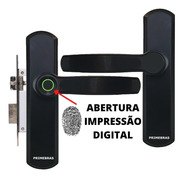 Fechadura Digital Biometrica Trava Primebras Reversível Luxo