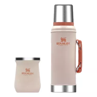 Combo Stanley Termo Classic 950ml Y Mate Acero Inoxidable Rosa