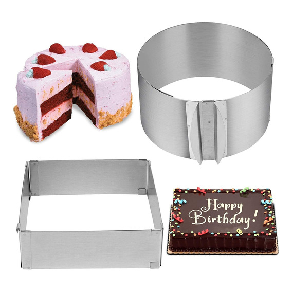 2pzs Forma Molde Torta Moldes Para Tortas Anillo Ajustable