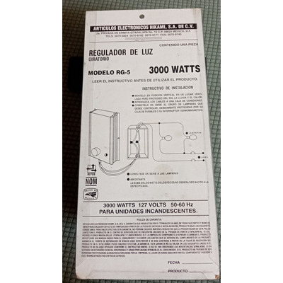 Regulador De Luz Giratorio Marca Hikami Modelo Rg-5