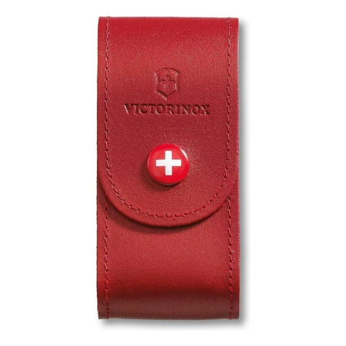 Funda Victorinox Para Navaja Swisschamp Piel Roja Color Rojo