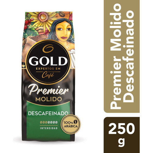 Cafe Gold Premier Descafeinado Grano Molido 250g
