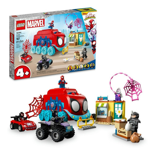 Kit Lego Marvel Base Móvil Del Equipo Spidey 10791 187 Pzas
