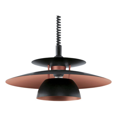 Colgante Brenda 1xe27 Ø43cm Negro/cobre