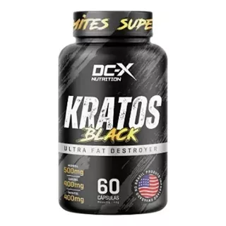Kratos Black Dc-x Nutrition 60 Cápsulas Sabor Sem Sabor