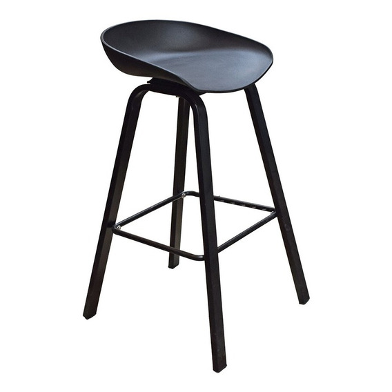 Silla Butaca Taburete, Color Negro 84cm Altura