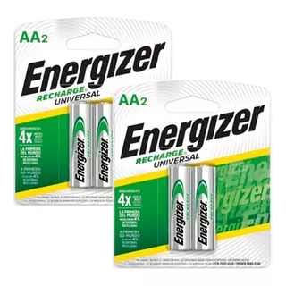 Energizer Pila Recargable Aa 2000mah Pack X 4 Pilas Original