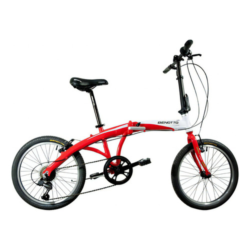 Bicicleta Utopia R20 7v Plegable Aluminio Rojo Benotto