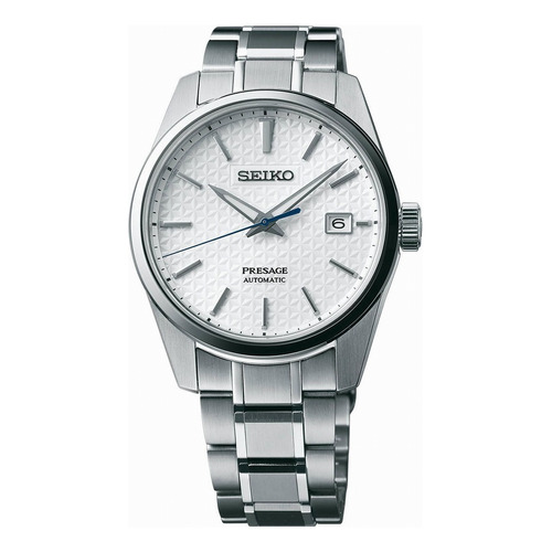 Reloj Seiko Presage Sharp Edged Series Automatic Spb165j1 Color de la malla Plateado Color del bisel Plateado Color del fondo Plateado