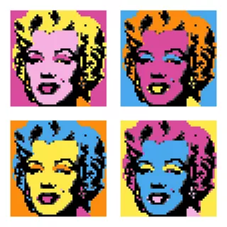 Kit De Bordado. Punto De Cruz. Marilyn Monroe. Pop Art.