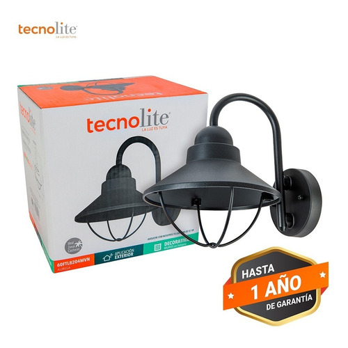 Tecnolite Lampara Exterior 60FTL8204MVN Color Negro 8.5 W 