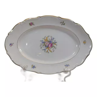 Antiga Travessa Oval Em Porcelana Polonesa - R 12075