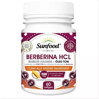 Berberina + Tcm 60 Cáps 700mg Softgels Sunfood Clinical