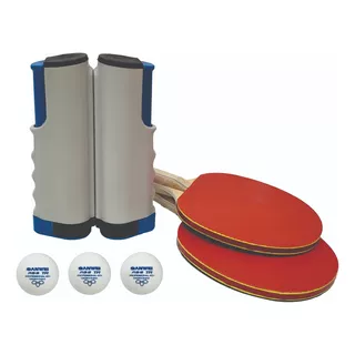 Kit 2 Raquetes Tenis De Mesa Profissional Ping Pong Rede 