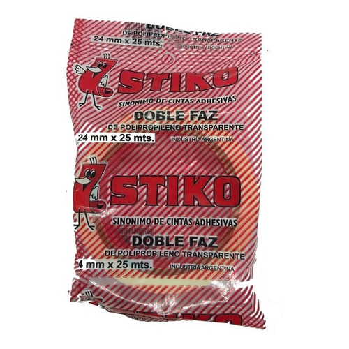 Cinta Adhesiva Stiko Doble Faz 24mm X 25mts Mp Adrogue