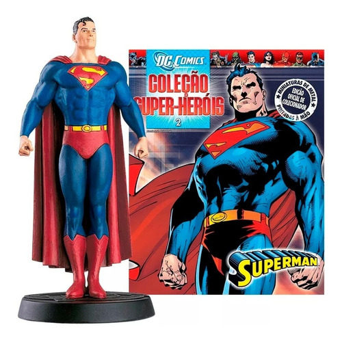 Miniatura metálica coleccionable de Superman con carpeta