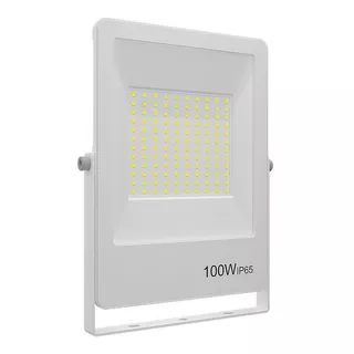 Refletor Ultrafino Branco Bivolt 100w 8000l Ip65 Gaya Cor Da Luz Branco-quente 110v/220v