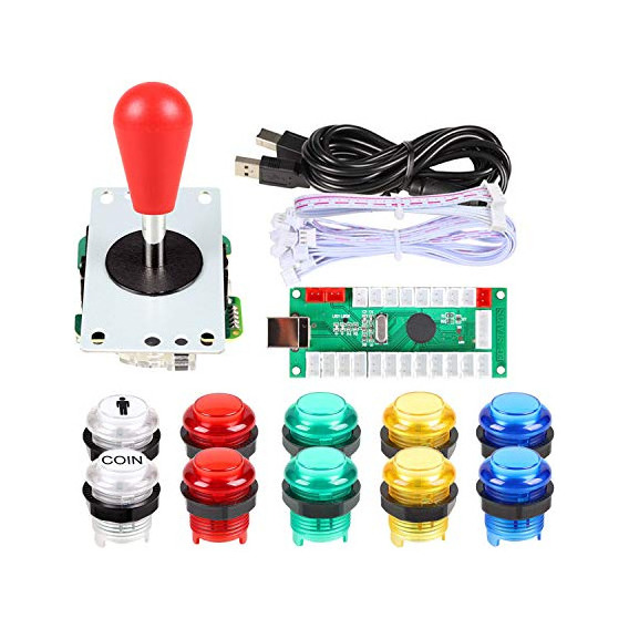 Kit Arcade Joystick - Botones Colores Mezcla Claro