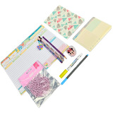 Kit Papelaria Fofa Material Escolar Feminino 10 Itens