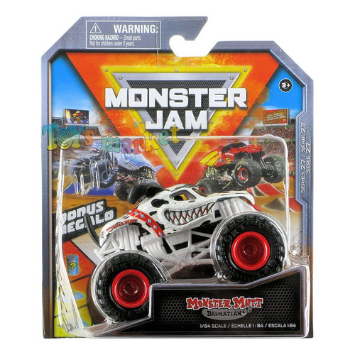 Monster Jam Camión De Metal Escala 1:64 Auto Monstruo Color Monster Mutt Dalmatian